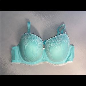 Fun Lacey Aqua Balconette Bra